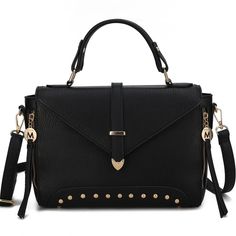 Introducing The Angela Shoulder Bag: A Timeless Satchel Exuding Vintage Charm With A Contemporary Edge. Its Classic Silhouette Receives A Modern Update, Offering Versatile Wear Options Such As Both A Crossbody And A Handbag With Removable Straps. Adorned With Elegant Gold Hardware And Embellishments, This Bag Seamlessly Marries Traditional Elegance With Modern Flair. Complete With Ample Pockets And Storage Options, It’s The Perfect Blend Of Style And Functionality. High-Quality Vegan Leather Gol Timeless Satchel, Classic Silhouette, Vintage Charms, Gold Hardware, Vegan Leather, Zip Pockets, Embellishments, Satchel