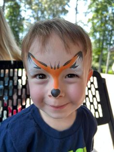 Face Paint Simple Ideas, Easy Face Paint Animals, Kids Easy Face Painting Ideas, Easy Animal Face Paint Ideas For Kids, Simple Animal Face Paint, Easy Facepainting Kids, Animal Face Paintings Easy, Kid Halloween Face Paint, Easy Face Painting Kids