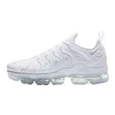 Men's Nike Air Vapormax Plus White/White-Pure Platinum Size: 11.  Color: Silver.  Gender: male.  Age Group: adult. Nike White Running Shoes With Shock Absorption, Nike Casual Sneakers With Shock Absorption, White Sneakers With Shock Absorption And Round Toe, Dynamic White Sneakers With Shock Absorption, Nike Air Max Sneakers In Summit White, White Synthetic Nike Air Max For Light Sports, Nike Air Max Cushioning Sneakers In Summit White, Nike Air Max Cushioned Sneakers In Summit White, Nike Casual Running Shoes With Shock Absorption