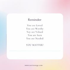 the words reminder are written in white on a pink and blue background