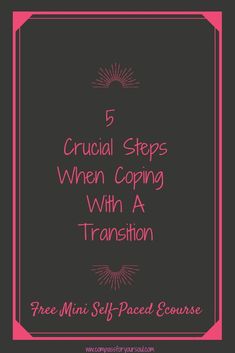 Going through a transition can be hard and you can find yourself stuck in indecision. This mini ecourse helps you to move forward in 5 steps. #transition #change #divorce #emptynester #life #careerchange Radical Change, Growth Motivation, Personal Growth Motivation, A Better You, Career Change, To Move Forward, Organize Your Life