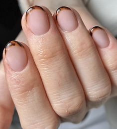 45 Micro French Tip Nails That Are Trendy AF! - Colleen Hobson Trendy Nail Polish, Chrome Nail Polish, Glitter French Tips, Ombre Manicure, Silver Tips