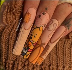 Fall Nail Ideas, Thanksgiving Nail Designs, Nails Yellow, Hard Nails, Colored Acrylic Nails, Dope Nail Designs, Fall Acrylic Nails, Disney Nails