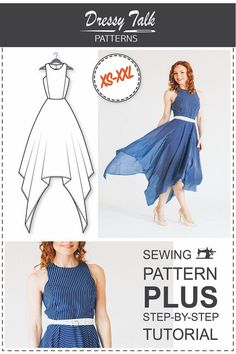 the sewing pattern for this dress is easy to sew