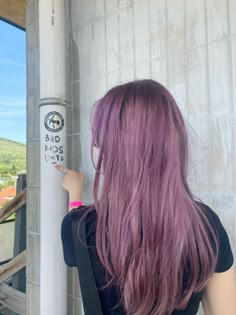 #purplehair Washed Out Purple Hair, Dusty Purple Hair, Light Purple Hair Dye, Faded Purple Hair, Lavender Purple Hair, Purple Blonde Hair, College Hair, Pastel Purple Hair, Light Purple Hair