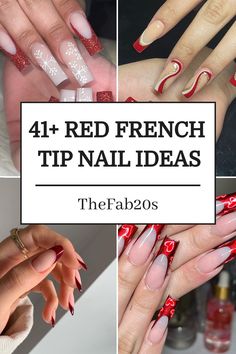 Looking for Red French Tip Nails?! From bold twists to subtle elegance, these manicures will paint the town red with their fiery allure. Explore this gallery of sassy and ravishing nail inspirations that will redefine your mani game