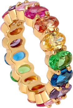 Kurt Geiger London Oval Crystal Ring | Nordstrom Emeralds Rings, Dope Jewelry Accessories, Free Cross Stitch Charts, Magical Accessories, Fancy Watches, Rainbow Rings, Rainbow Jewelry, Jewels Rings, Rainbow Crystal