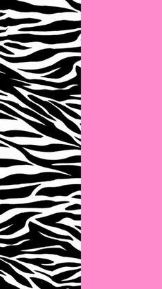 a pink and black background with zebra stripes