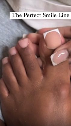 At Home Gel Pedicure, Cute Simple Toenail Designs, How To Do French Tips On Toes, Short Nails And Feet Set, Vacay Acrylic Nails, French Smile Line Nails, Acrylic Toes Tutorial, French Toenail Designs, Gel X Toe Nails