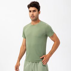 Men's Loose Running Quick Drying Clothes Round Neck T-shirt Sweat-absorbent Breathable Fitness Sports Casual Short Sleeve Clothes - Blue Force Sports Functional Short Sleeve T-shirt For Light Exercise, Breathable Short Sleeve T-shirt For Light Exercise, High Stretch Go-dry Crew Neck T-shirt, Sporty Gray T-shirt For Running, Functional Breathable T-shirt For Light Sports, Functional Breathable T-shirt For Light Exercise, Crew Neck Sportswear T-shirt For Light Exercise, Sportswear Crew Neck T-shirt For Light Exercise, Casual Dri-fit Short Sleeve Activewear