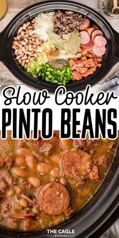 this slow cooker pinto beans recipe is so easy to make and tastes delicious