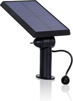 a solar powered light on a white background