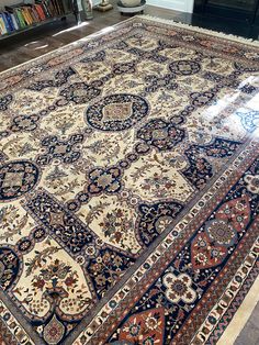 This elegant rug was handmade in India after a traditional Victorian floral rug design.  It was handmade in the 1980s and imported by one of the finest quality Indian rug importers in the US. Its traditional antique look is based on Victorian rug designs made for the aristocracy in India.  The backdrop is a neutral sand color, a perfect setting for the intricate overall floral & vine pattern of sprays and bouquets in a grid of medallions, hand-knotted in stunning detail in neutral shades of cora Traditional Contemporary Home, Victorian Rug, Victorian Design, Indian Rugs, Transitional Rugs, Sand Color, Dining Room Rug, Contemporary Home Decor, Floral Rug