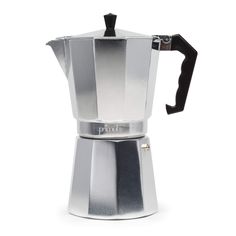 an espresso coffee maker on a white background