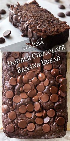 one bowl double chocolate banana bread