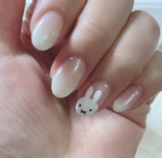 Korean Summer Nails, Miffy Nails, Nails Design Short