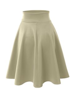 This basic versatile elastic waist flared skater skirt is a must have! This skirt offers comfort and style at the same time. Look chic in this skirt by pairing it with a bodysuit. Layer it over leggings on winter days or with a simple tee for warmer days. Feature - 90% Polyester / 10% Spandex - Durable, soft fabric offers all-day comfort / Flared at the bottom - Double stitching on bottom hem - Hand or machine wash in cold water - Made in U.S.A - Please look at the measurements below for guidanc Flared Skater Skirt, Fit And Flare Skirt, Simple Tees, Womens Basic, Winter Days, Look Chic, Flare Skirt, Skater Skirt, Fit And Flare