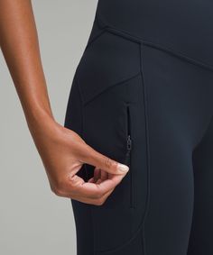 100% Pure Freedom. This Version Of Our Fast And Free Tights Features Reflective Details And A Mesh Side Pocket For Storing Safety Lights On Early Morning And Late Night Runs. Designed For Running. Intended To Sit Above Ankle. Back Zippered Pocket. One Zippered And One Mesh Pocket On The Legs. Continuous Drawcord Is Easy To Cinch, Wont Get Lost In The Wash, And Helps Keep Your Leggings In Place So You Dont Have To Pull Them Mid-Run. Reflective Details. | Fast and Free High-Rise Tight 25" 3 Pocket Running Gear For Women, Lounge Outfits, Zipper Leggings, Safety Lights, Closet Inspiration, Running Gear, Back Women, High Rise Leggings, Athletic Wear