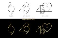 Custom Number Logo, Wedding Date Art Wedding Date Tattoo, Wedding Anniversary Tattoo, Wedding Date Tattoos, Date Tattoo, Anniversary Tattoo, Minimalist Couple, Birthday Tattoo