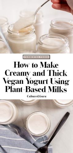 how to make creamy and thick vegan yogurt using plant - based milks