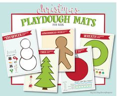 christmas playdou mats for kids