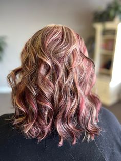 Pink Champagne Highlights, Pink Pikaboo Highlights, Light Pink Chunky Highlights, Pink Mermaid Highlights, Bubblegum Pink Highlights, My Hair, Hair Colors, Hair Color, Hair