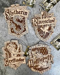 harry potter hogwarts themed wooden cutouts