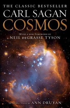 an image of the book cover for cosmic cosmos by carl sagan cosmos