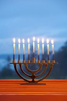 size: 12x8in Photographic Print: Lighted Candles Burning in Traditional Menorah for Jewish Hanukkah Chanukkiah Holiday with Blue Bac by solarisimages : Judaica Paintings, Candles Burning, Jewish Hanukkah, Jewish Culture, Hanukkah Menorah, Jewish Gifts, Rosh Hashanah, Abstract Photos, Menorah