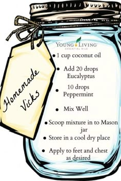 Homemade Vicks, Sick Remedies, Essential Oil Diffuser Blends Recipes, Essential Oils Herbs, Essential Oils Health, Essential Oil Blends Recipes, Natural Healing Remedies, Herbal Healing