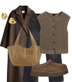 #ootd #outfit Brown Jean Outfit, Brown Coats, Winter Fashion Outfits Casual, Outfit Inspo Casual, Trend Report, Causual Outfits, Clothes Women, Autumn Outfit, Casual Style Outfits