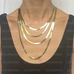 "Yes, This Necklace is made of REAL 14K GOLD Unlike many other listings, at Goldmania we stand behind the quality of our products and sell what is stated in our listings titles and descriptions  This elegant solid 14K gold herringbone necklace will make you stand oud in any room. Flexible and shiny, wear this 4.6mm Thick herringbone alone or with layered necklaces. Comes in 16\" 18\" 20\" 24\" and features a lobster claw clasp. This Herringbone gold necklace is made of guaranteed 14K solid yello 14k Yellow Gold Herringbone Chain Necklace, Classic Gold-plated Herringbone Necklace, Yellow Gold Plated Herringbone Chain Necklace, Tarnish-resistant Yellow Gold-plated Herringbone Necklace, Gold Herringbone Necklace, Classic 14k Gold Herringbone Necklace, Tarnish Resistant, Gold Herringbone Chain, Real Gold Necklace, Real Gold Chains