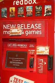 a red box vending machine for new release games