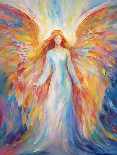 An Angel of Hope - Paint by numbers Angel Artwork Painting, Art Medium, Human Angel, Pictures Of Angels, Angel Painting Ideas, Guardian Angel Art, Memorial Painting Ideas, Painting Angels, Angels Painting