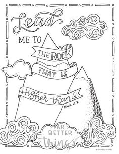 a black and white drawing with the words lead me to the rock that is higher than him