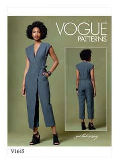 Jumpsuit Patterns, Pola Jumpsuit, Designer Overalls, Diy Fashion No Sew, Sew Your Own Clothes, Advanced Sewing, Wrap Jumpsuit