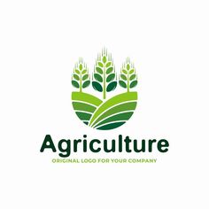 the logo for agriculture company, which has been designed to look like a wheat field