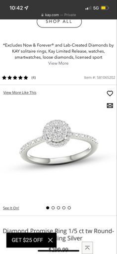 a diamond ring is on sale for $ 2, 99 and it's in the store