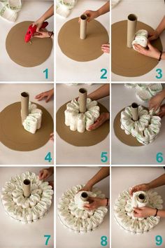 step by step instructions on how to make a diaper cake