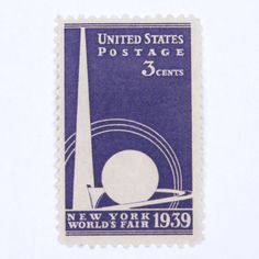 a postage stamp with an image of a sailboat and the words new york world's fair 1939