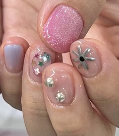 Nail Piercing, Cute Pink Nails, Nails Inspired, Awesome Nails, Kawaii Nails, Get Nails, Piercing Tattoo, Nails Ideas