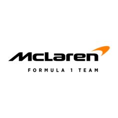 the logo for mcaen formula team, with an orange and black arrow on it