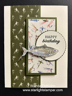 a birthday card with a fish on it