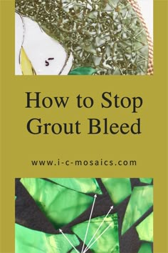 a close up of a plant with text overlay reading how to stop grout bleed