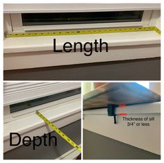 there are three different angles to measure the length of a window sill and how much does it cost?