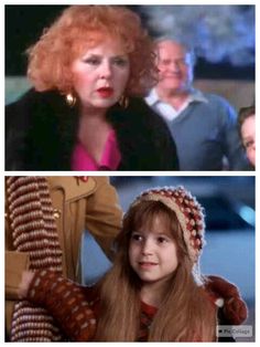 two different pictures of women with red hair and one is wearing a brown jacket, the other has long blonde hair