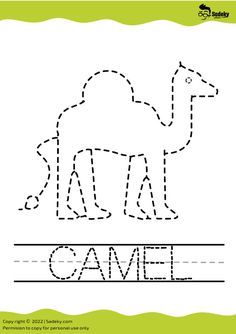 the letter camel worksheet