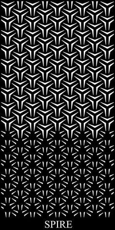 a black and white pattern with the words spire on it