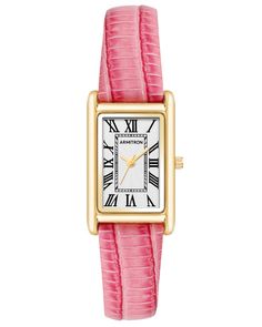 Tilly Pink | 20mm, Pink Leather/Lizard Elegant Pink Rectangular Watch, Elegant Pink Rectangular Watches, Rectangular Watch, Pink Watch, Pink Collection, Jewelry Accessories Ideas, Pink Ceramic, Jewelry Essentials, Accessories Ideas