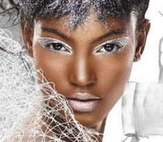 Makeup Looks and Tips for a Waterproof Face - Trinidad Carnival Diary Black Ice Queen, Ice Princess Makeup, Ice Makeup, Airbrush Make Up, People Model, Princess Makeup, Black And White Face